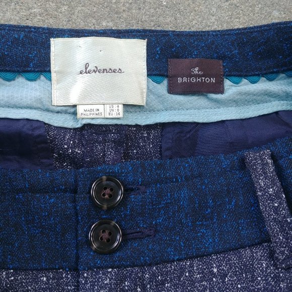 CLEARANCE Anthropologie Elevenses Retro Flare Trousers Sz 4 - Picture 4 of 4